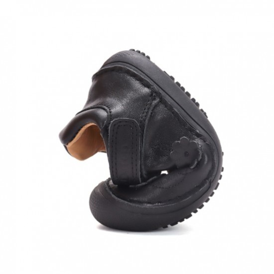 Pantofi negri decupati din piele fete barefoot DDStep H063-62175M