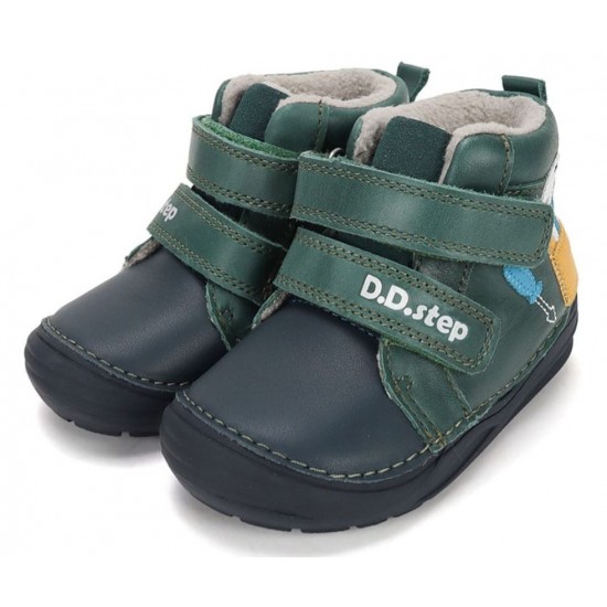 Ghete baieti din piele captusite cu fleece DDStep A071-62646A