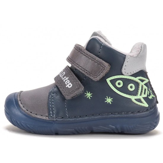 Ghete baieti din piele captusite cu fleece DDStep A082-62203