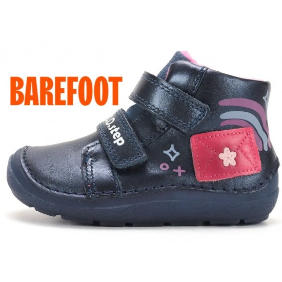 Ghete fete din piele captusite cu fleece Barefoot DDStep A116-62403AL