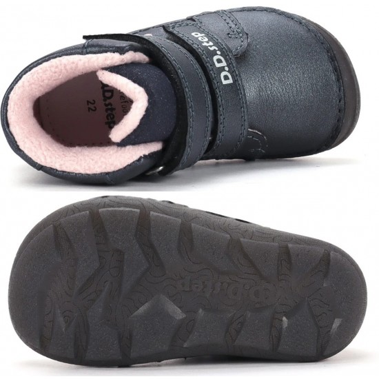 Ghete fete din piele captusite cu fleece Barefoot DDStep A116-62403B