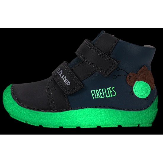 Ghete baieti din piele captusite cu fleece Barefoot DDStep A116-62455B