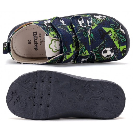 Pantofi de interior din panza pentru casa si gradinita barefoot DDStep C086-62397M