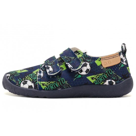 Pantofi de interior din panza pentru casa si gradinita barefoot DDStep C086-62397M