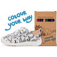 Pantofi de interior din panza personalizabili cu carioci incluse barefoot DDStep C086-71353