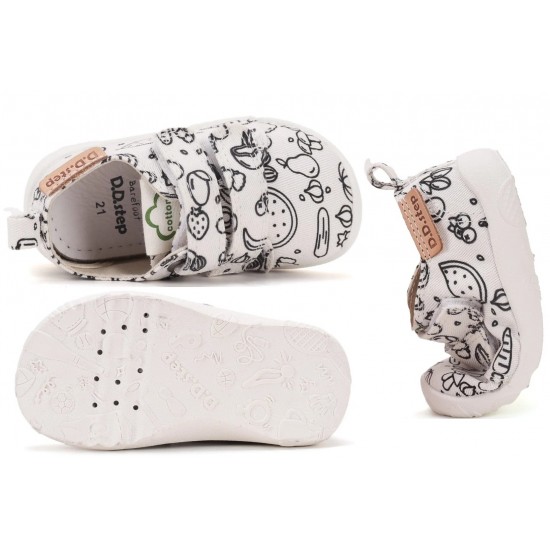 Pantofi de interior din panza personalizabili cu carioci incluse barefoot DDStep C086-71353