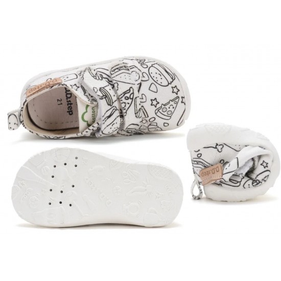 Pantofi de interior din panza personalizabili cu carioci incluse barefoot DDStep C086-71353A