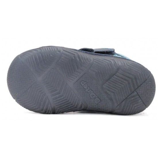 Ghete baieti din piele imblanite, talpa fluorescenta DDStep W082-52462A