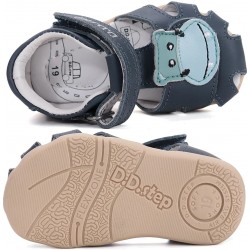 Sandale baieti primii pasi din piele DDStep G075-61516A