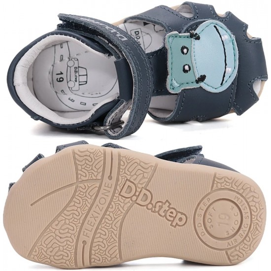 Sandale baieti primii pasi din piele DDStep G075-61516A
