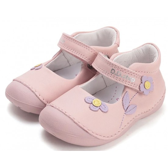 Pantofi decupati fete primii pasi din piele DDStep H015-61614A