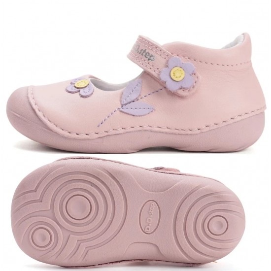Pantofi decupati fete primii pasi din piele DDStep H015-61614A