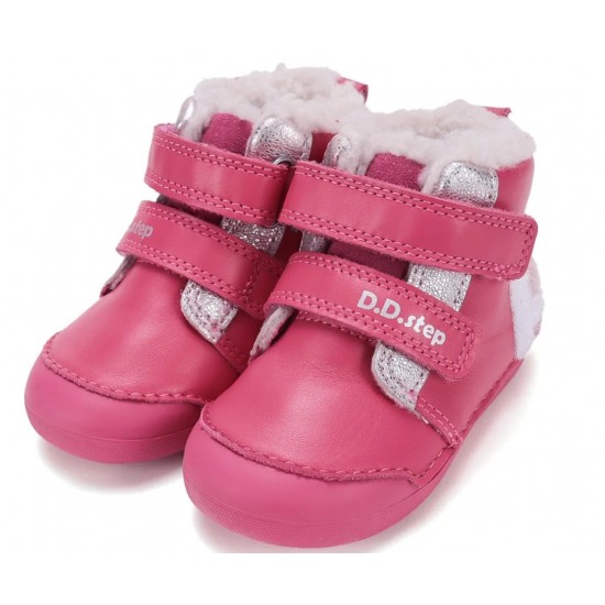 Ghete de iarna fete din piele imblanite DD Step W066-62479F