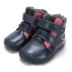 Ghete de iarna fete din piele imblanite Barefoot DD Step W070-62495D