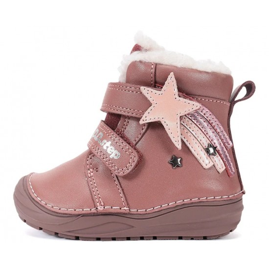 Ghete de iarna fete din piele imblanite DD Step W071-62869B