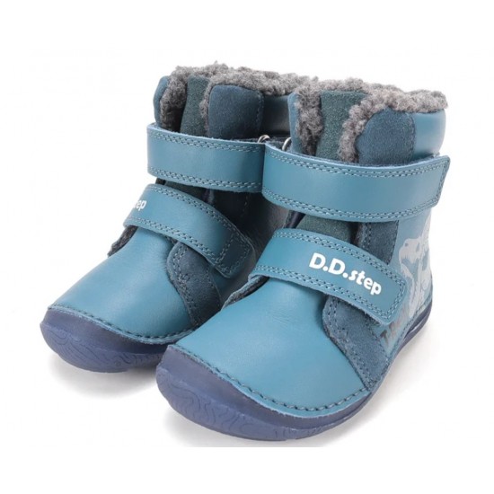 Ghete baieti imblanite Barefoot din piele DDStep W116-62759A