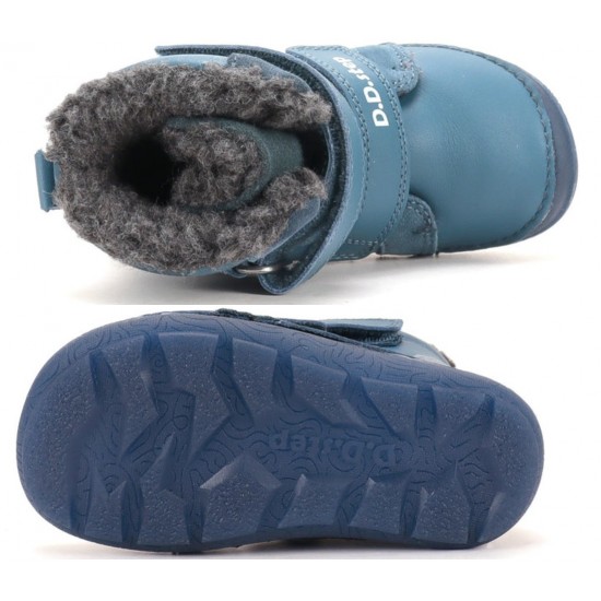 Ghete baieti imblanite Barefoot din piele DDStep W116-62759A