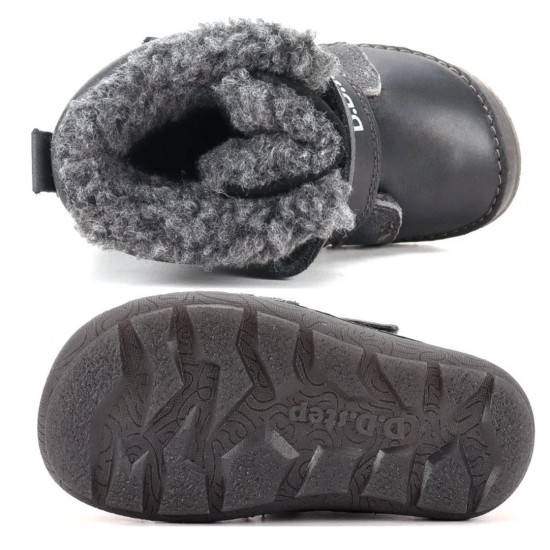 Ghete baieti imblanite Barefoot din piele DDStep W116-62759B