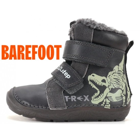 Ghete baieti imblanite Barefoot din piele DDStep W116-62759B