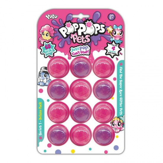 Figurine Pop Pops Pets in slime roz - 12 bile cu 4 figurine ascunse 40002