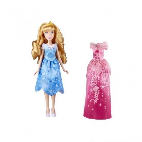 Papusa Aurora cu 2 rochite Hasbro E0285