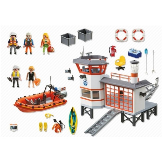 Playmobil statie de salvamari cu far luminos