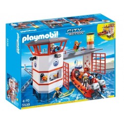 Playmobil statie de salvamari cu far luminos