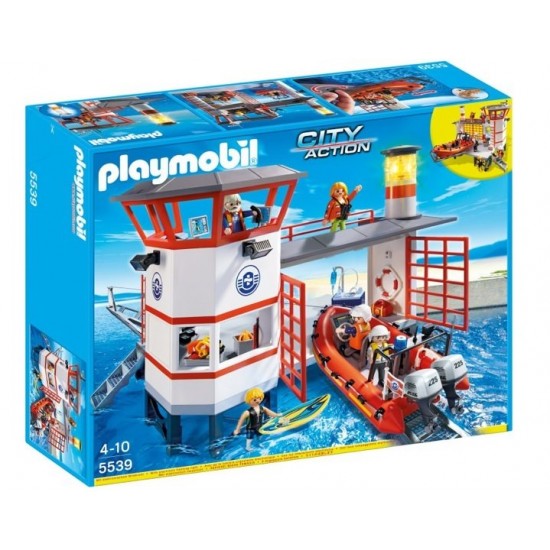 Playmobil statie de salvamari cu far luminos