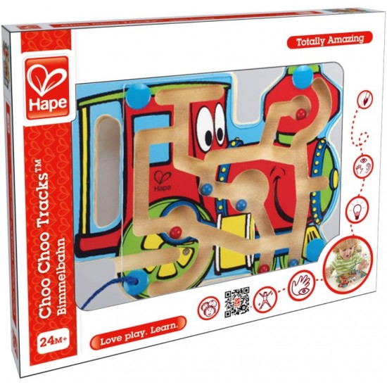 Hape labirint din lemn magnetic locomotiva E1701