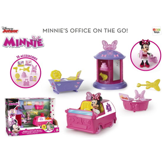 Set Minnie cu birou si masina IMC 182585