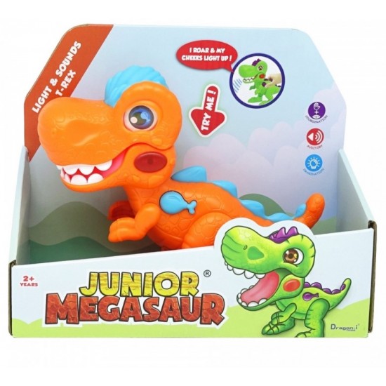 Jucarie interactiva dinozaur junior cu lumini si sunete Dragon-I 16961
