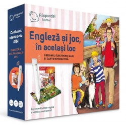 Raspundel istetel pachet creion si carte Engleza si joc 69364