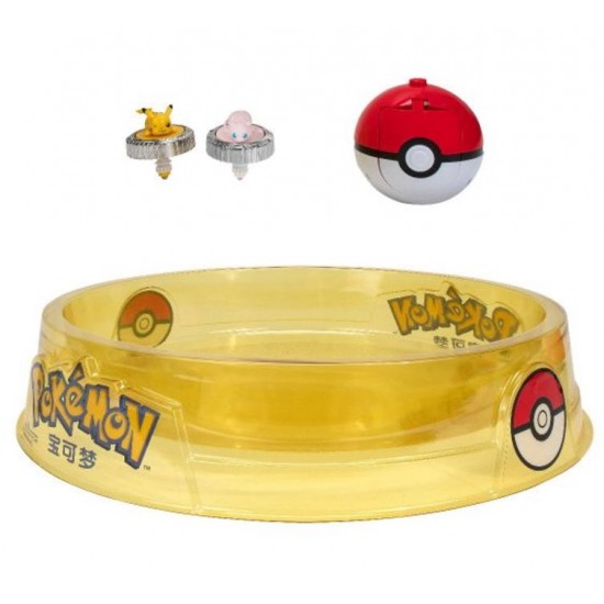 Pokemon set Battle Spinner arena cu doua figurine Pikachu si Mew PKW4403