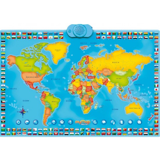 Harta lumii interactiva bilingva