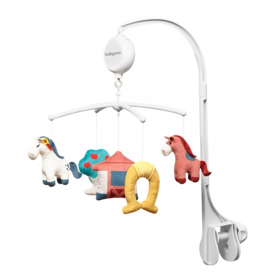 Carusel muzical electronic caluti pentru patut pliabil si patut lemn Babyono 793