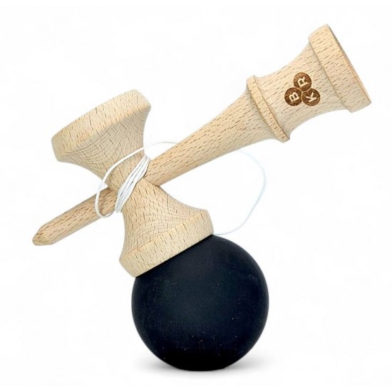 Kendama KBR Solid rubber grip Black, cu noul ken KBR big cups kbr1