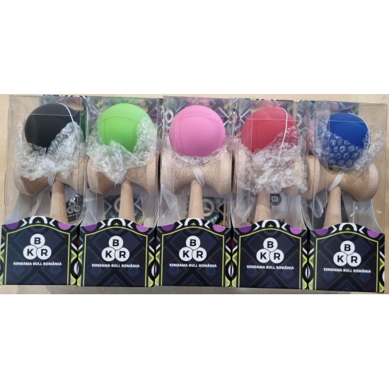 Kendama KBR Solid rubber grip Black, cu noul ken KBR big cups kbr1