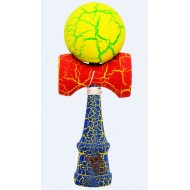 Kendama Bull full crack galben-rosu-albastru