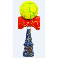 Kendama Bull full crack galben-rosu-albastru