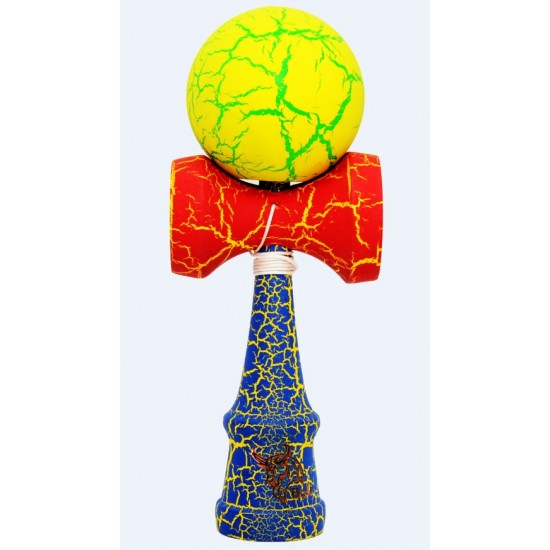 Kendama Bull full crack galben-rosu-albastru