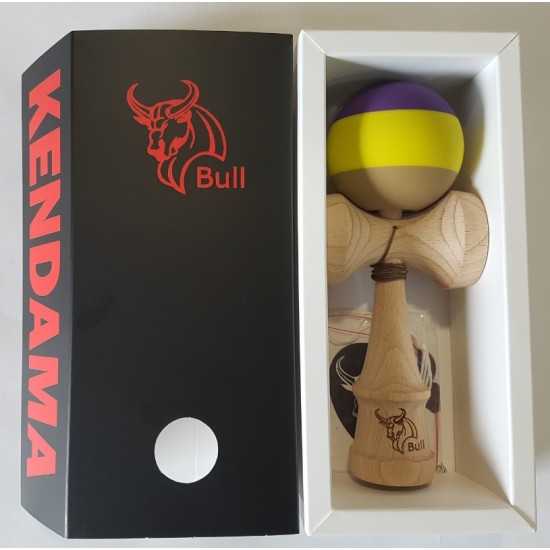 Kendama Bull rubber grip mov-galben-maro