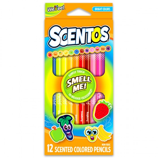 Scentos set 12 creioane colorate subtiri parfumate 40515