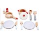Hape set pentru gatit si servit din lemn E3150