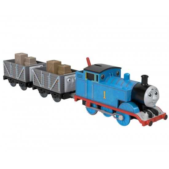 Thomas locomotiva motorizata Thomas cu 2 vagoane Mattel HFX97-JDF23