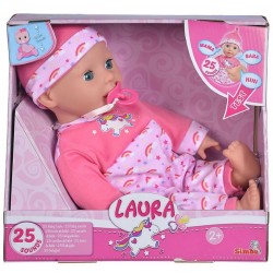 Papusa bebelus Laura 38cm cu sunete Simba-toys 105140060