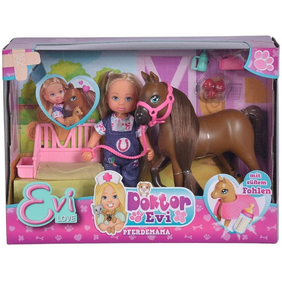 Papusa Evi medic veterinar cu calut Simba-toys 105743487