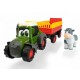 Tractoras cu remorca pentru animalute cu figurina vacuta 204115001