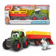 Tractoras cu remorca pentru animalute cu figurina vacuta 204115001