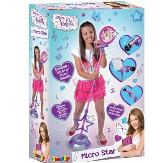 Violetta microfon cu stativ smoby 27223