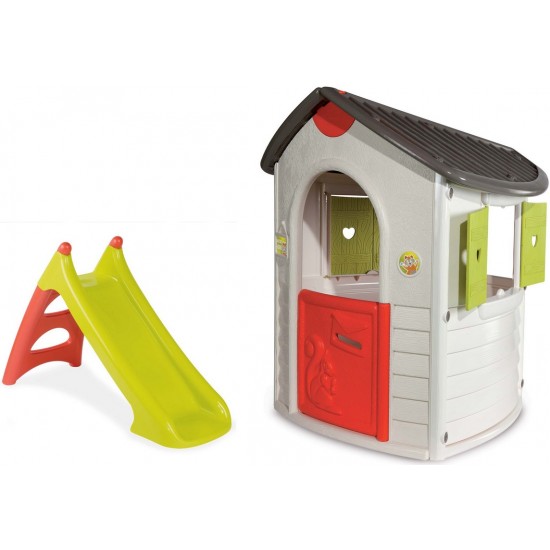 Smoby casa natur si tobogan 310202
